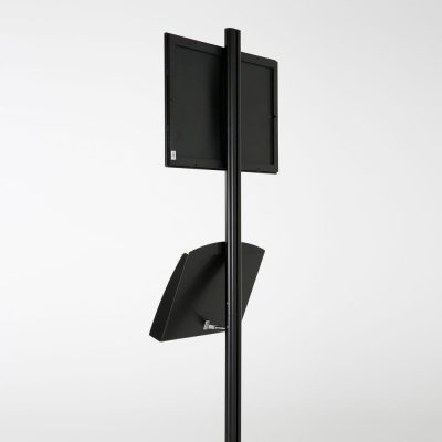 free-standing-stand-in-black-color-with-1-x-11X17-frame-in-portrait-and-landscape-and-2-x-5.5x8.5-clear-pocket-shelf-single-sided-10