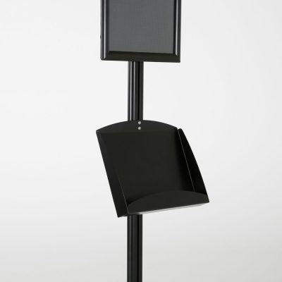 free-standing-stand-in-black-color-with-1-x-11X17-frame-in-portrait-and-landscape-and-2-x-5.5x8.5-clear-pocket-shelf-single-sided-12