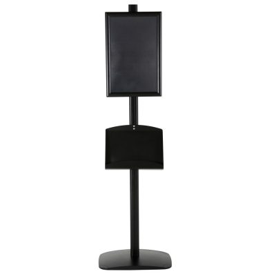free-standing-stand-in-black-color-with-1-x-11X17-frame-in-portrait-and-landscape-and-2-x-5.5x8.5-clear-pocket-shelf-single-sided-14