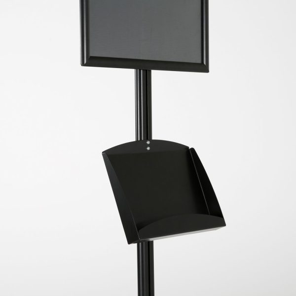 free-standing-stand-in-black-color-with-1-x-11X17-frame-in-portrait-and-landscape-and-2-x-5.5x8.5-clear-pocket-shelf-single-sided-8