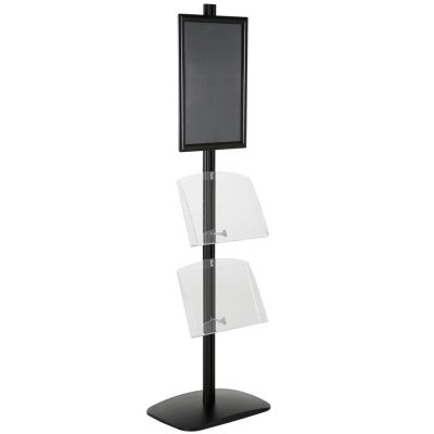 free-standing-stand-in-black-color-with-1-x-11X17-frame-in-portrait-and-landscape-and-2-x-8.5x11-clear-shelf-in-acrylic-single-sided-12