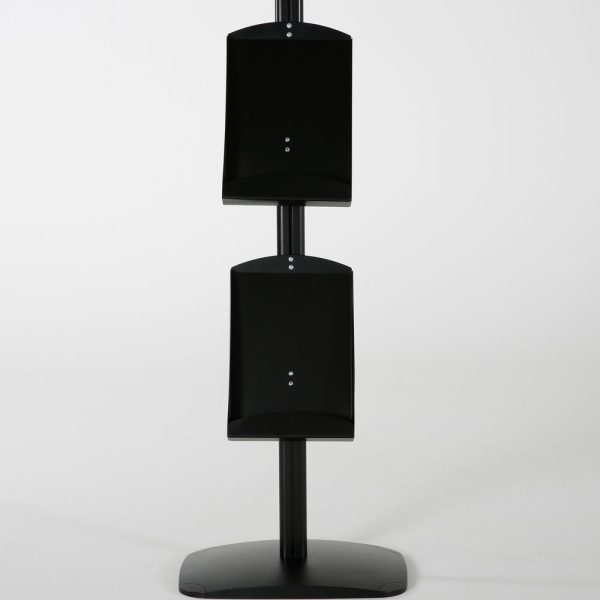 free-standing-stand-in-black-color-with-1-x-11X17-frame-in-portrait-and-landscape-and-2-x-8.5x11-steel-shelf-single-sided-11