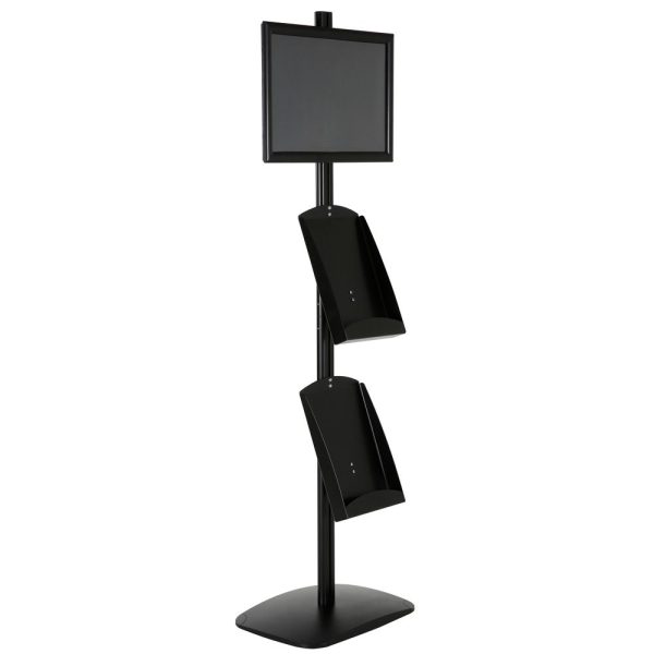 free-standing-stand-in-black-color-with-1-x-11X17-frame-in-portrait-and-landscape-and-2-x-8.5x11-steel-shelf-single-sided-13