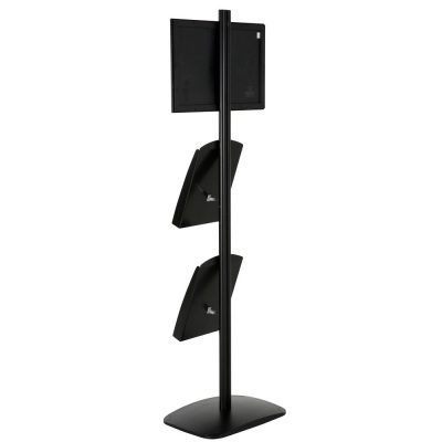free-standing-stand-in-black-color-with-1-x-11X17-frame-in-portrait-and-landscape-and-2-x-8.5x11-steel-shelf-single-sided-14