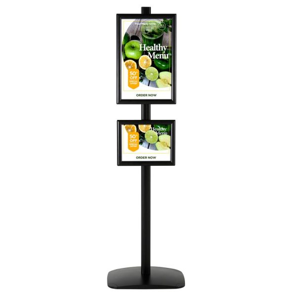 free-standing-stand-in-black-color-with-1-x-11x17-frame-and-1-x-8.5x11-frame-in-portrait-and-landscape-position-single-sided-4