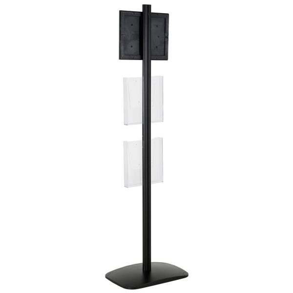 free-standing-stand-in-black-color-with-1-x-8.5X11-frame-in-portrait-and-landscape-and-2-x-8.5x11-clear-pocket-shelf-single-sided-15