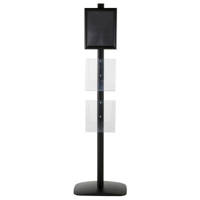 free-standing-stand-in-black-color-with-1-x-8.5X11-frame-in-portrait-and-landscape-and-2-x-8.5x11-clear-pocket-shelf-single-sided-5