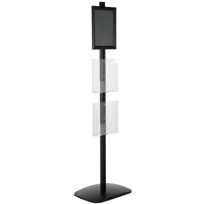 free-standing-stand-in-black-color-with-1-x-8.5X11-frame-in-portrait-and-landscape-and-2-x-8.5x11-clear-pocket-shelf-single-sided-6