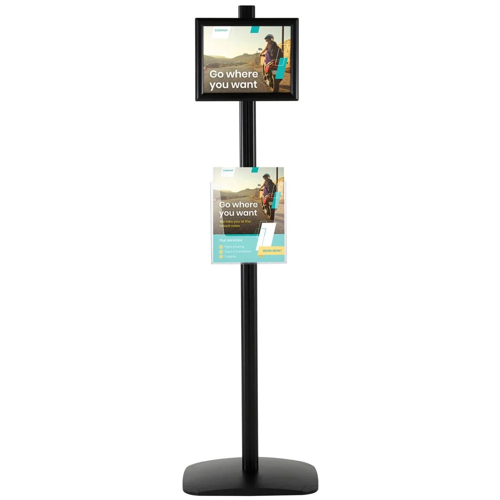 With 1 x (8.5x11) Frame In Portrait And Landscape And 1 x (8.5x11) Clear Pocket Shelf With 1 x (8.5x11) Frame In Portrait And Landscape And 1 x (8.5x11) Clear Pocket Shelf