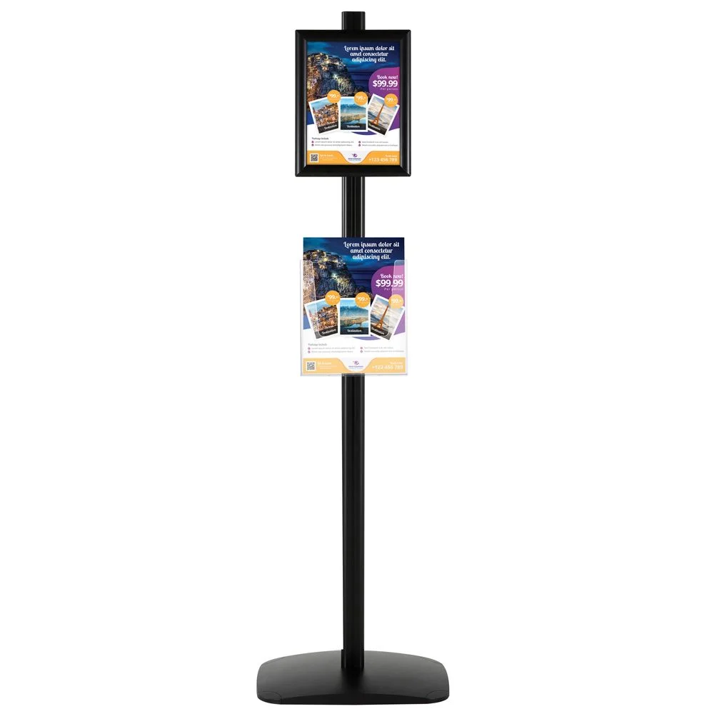 free-standing-stand-in-black-color-with-1-x-8.5x11-frame-in-portrait-and-landscape-and-1-x-8.5x11-clear-pocket-shelf-single-sided-4 free-standing-stand-in-black-color-with-1-x-8.5x11-frame-in-portrait-and-landscape-and-1-x-8.5x11-clear-pocket-shelf-single-sided-4