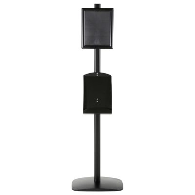 free-standing-stand-in-black-color-with-1-x-8.5x11-frame-in-portrait-and-landscape-and-1-x-8.5x11-steel-shelf-single-sided-5