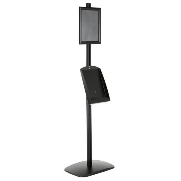 free-standing-stand-in-black-color-with-1-x-8.5x11-frame-in-portrait-and-landscape-and-1-x-8.5x11-steel-shelf-single-sided-6