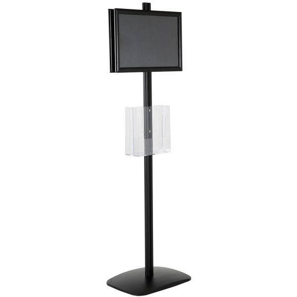 free-standing-stand-in-black-color-with-2-x-11X17-frame-in-portrait-and-landscape-and-2-x-8.5x11-clear-pocket-shelf-double-sided-5