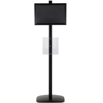 free-standing-stand-in-black-color-with-2-x-11X17-frame-in-portrait-and-landscape-and-2-x-8.5x11-clear-pocket-shelf-double-sided-6