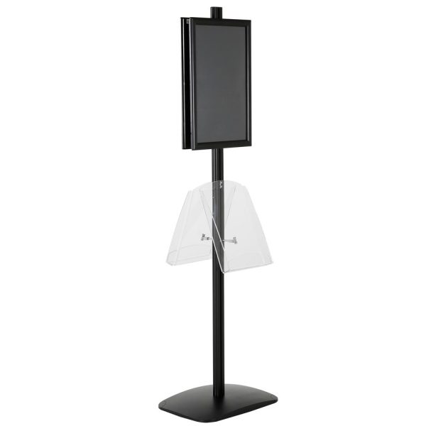 free-standing-stand-in-black-color-with-2-x-11X17-frame-in-portrait-and-landscape-and-2-x-8.5x11-clear-shelf-in-acrylic-double-sided-12