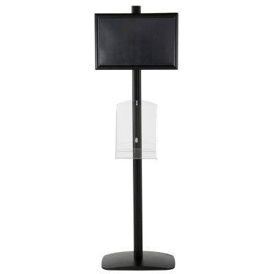 free-standing-stand-in-black-color-with-2-x-11X17-frame-in-portrait-and-landscape-and-2-x-8.5x11-clear-shelf-in-acrylic-double-sided-5