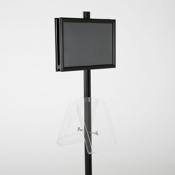 free-standing-stand-in-black-color-with-2-x-11X17-frame-in-portrait-and-landscape-and-2-x-8.5x11-clear-shelf-in-acrylic-double-sided-6