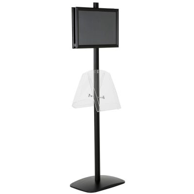 free-standing-stand-in-black-color-with-2-x-11X17-frame-in-portrait-and-landscape-and-2-x-8.5x11-clear-shelf-in-acrylic-double-sided-7