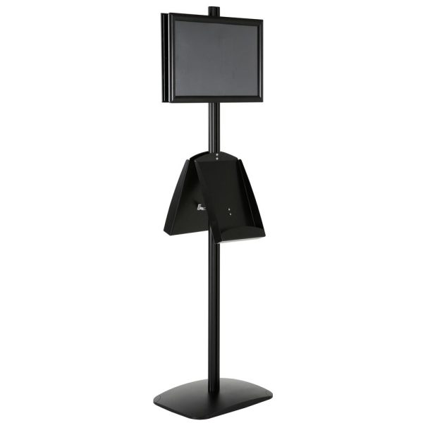 free-standing-stand-in-black-color-with-2-x-11X17-frame-in-portrait-and-landscape-and-2-x-8.5x11-steel-shelf-double-sided-14