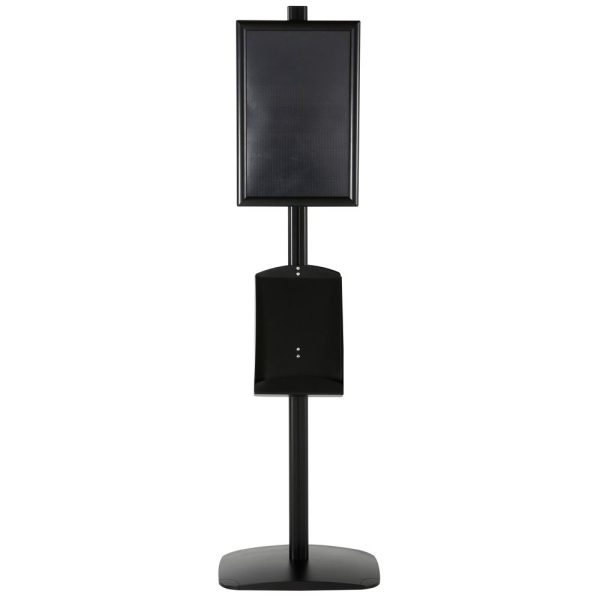 free-standing-stand-in-black-color-with-2-x-11X17-frame-in-portrait-and-landscape-and-2-x-8.5x11-steel-shelf-double-sided-5
