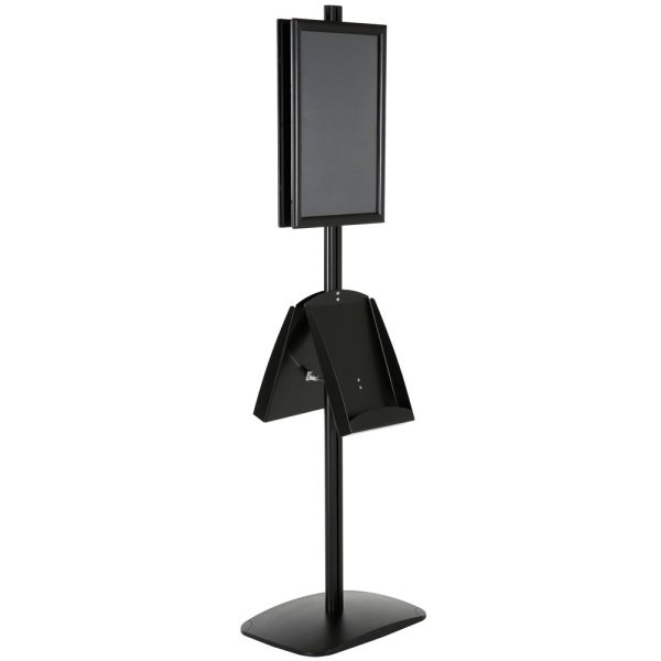 free-standing-stand-in-black-color-with-2-x-11X17-frame-in-portrait-and-landscape-and-2-x-8.5x11-steel-shelf-double-sided-6