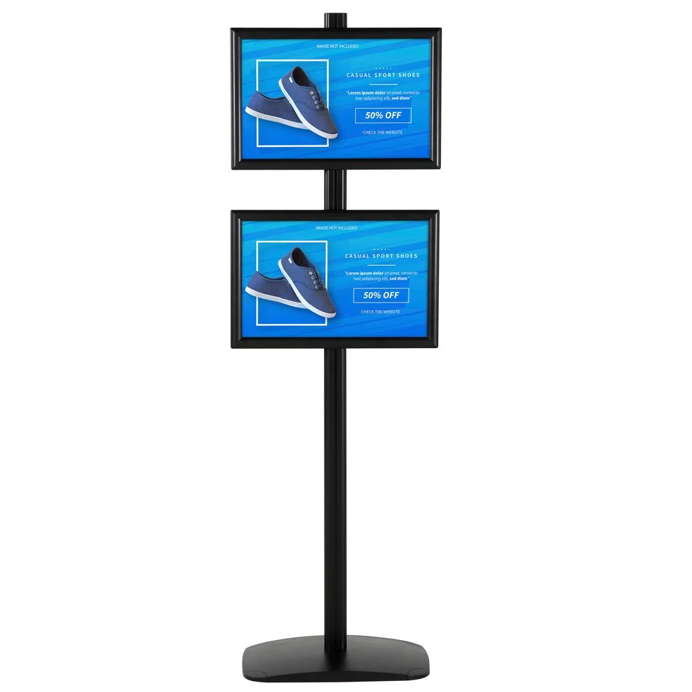 free-standing-stand-in-black-color-with-2-x-11x17-frame-in-portrait-and-landscape-position-single-sided-4 free-standing-stand-in-black-color-with-2-x-11x17-frame-in-portrait-and-landscape-position-single-sided-4