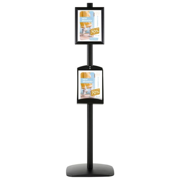free-standing-stand-in-black-color-with-2-x-8.5x11-frame-in-portrait-and-landscape-and-2-x-8.5x11-steel-shelf-double-sided-4