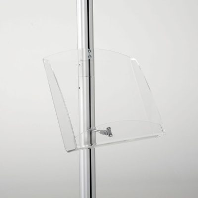 free-standing-stand-in-silver-color-with-1-x-11X17-frame-in-portrait-and-landscape-and-1-2-x-8.5x11-clear-shelf-in-acrylic-single-sided-11