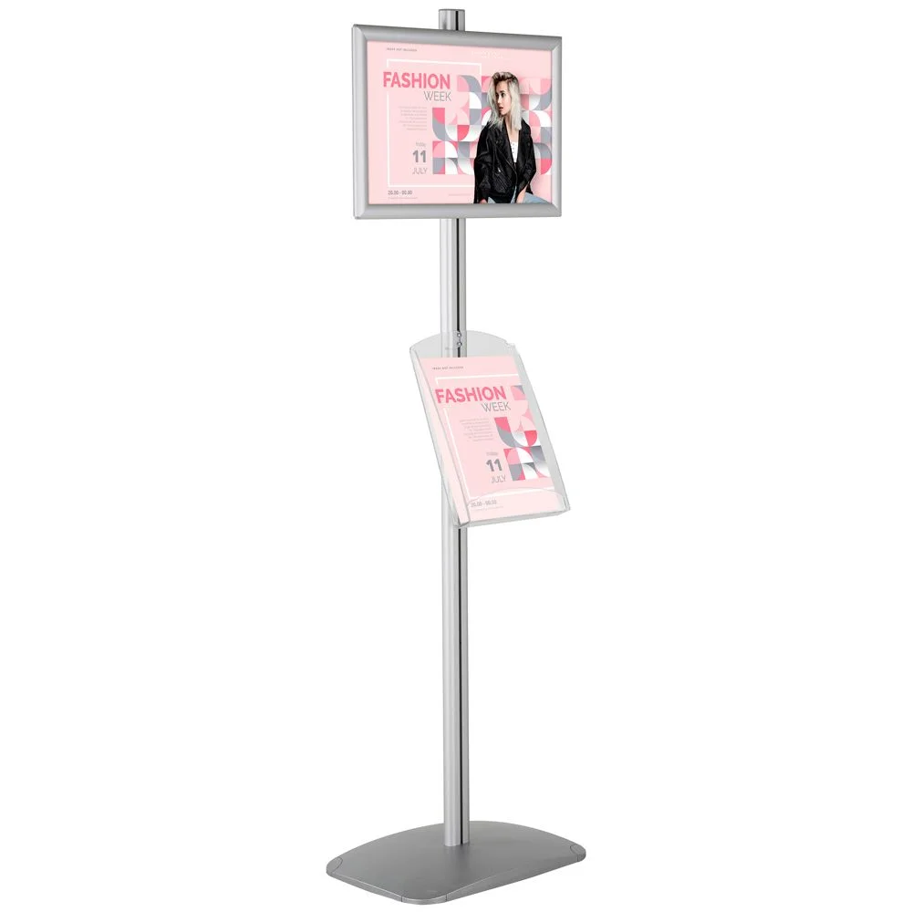 With 1 x (11X17) Frame In Portrait And Landscape And 1 x (8.5x11) Clear Shelf In Acrylic With 1 x (11X17) Frame In Portrait And Landscape And 1 x (8.5x11) Clear Shelf In Acrylic