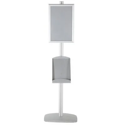 free-standing-stand-in-silver-color-with-1-x-11X17-frame-in-portrait-and-landscape-and-1-x-8.5x11-steel-shelf-single-sided-5