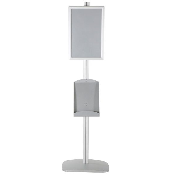 free-standing-stand-in-silver-color-with-1-x-11X17-frame-in-portrait-and-landscape-and-1-x-8.5x11-steel-shelf-single-sided-5