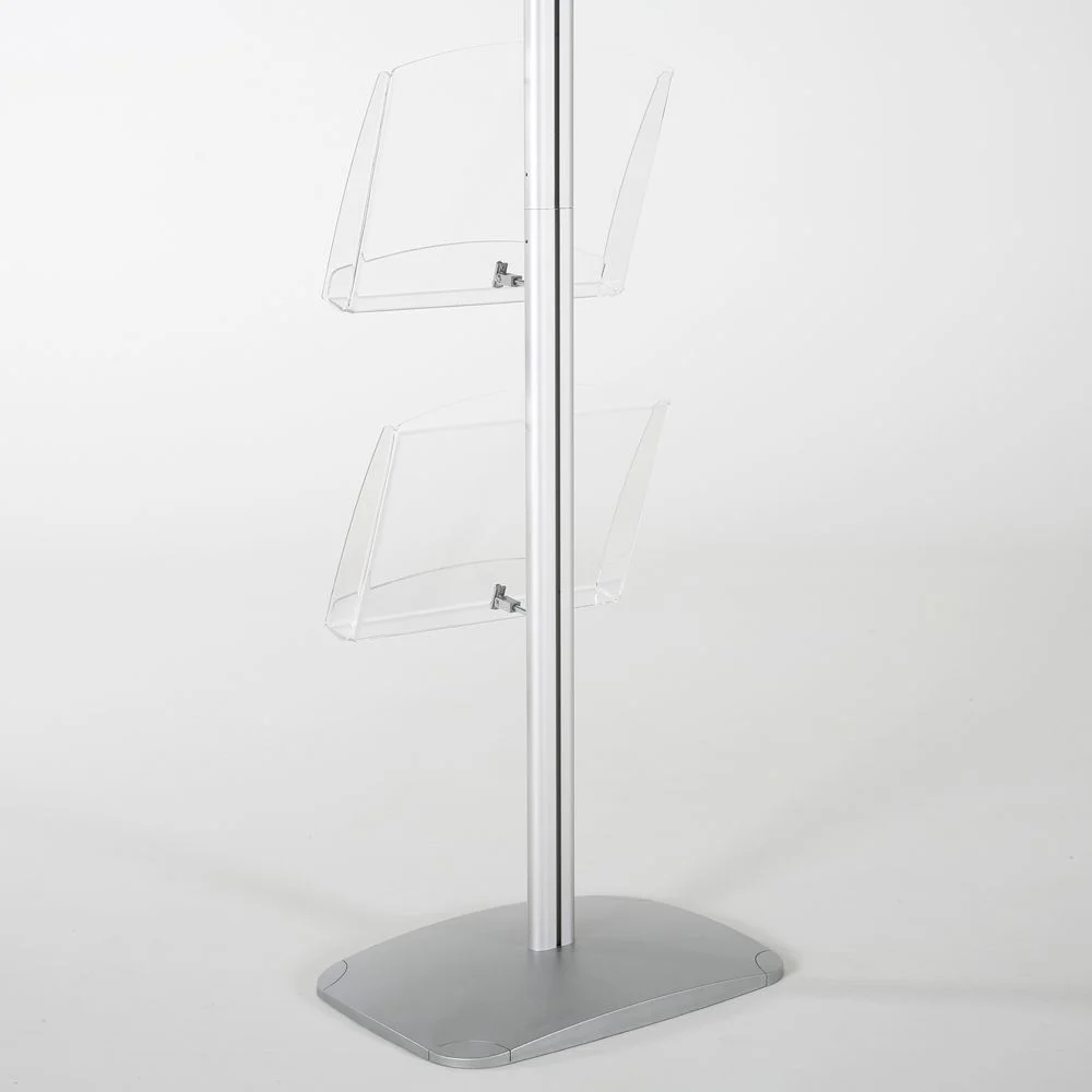 free-standing-stand-in-silver-color-with-1-x-11X17-frame-in-portrait-and-landscape-and-2-x-8.5x11-clear-shelf-in-acrylic-single-sided-15