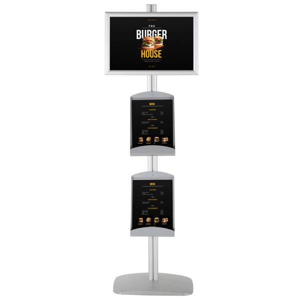 With 1 x (11X17) Frame In Portrait And Landscape And 2 x (8.5x11) Steel Shelf