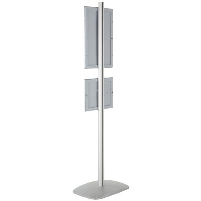 free-standing-stand-in-silver-color-with-1-x-11x17-frame-and-1-x-8.5x11-frame-in-portrait-and-landscape-position-single-sided