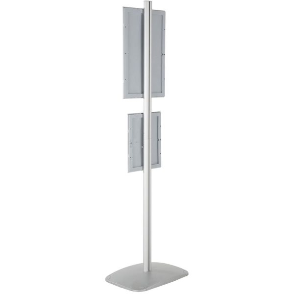 free-standing-stand-in-silver-color-with-1-x-11x17-frame-and-1-x-8.5x11-frame-in-portrait-and-landscape-position-single-sided