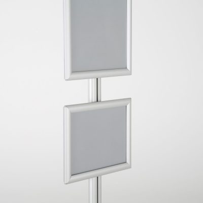 free-standing-stand-in-silver-color-with-1-x-11x17-frame-and-1-x-8.5x11-frame-in-portrait-and-landscape-position-single-sided