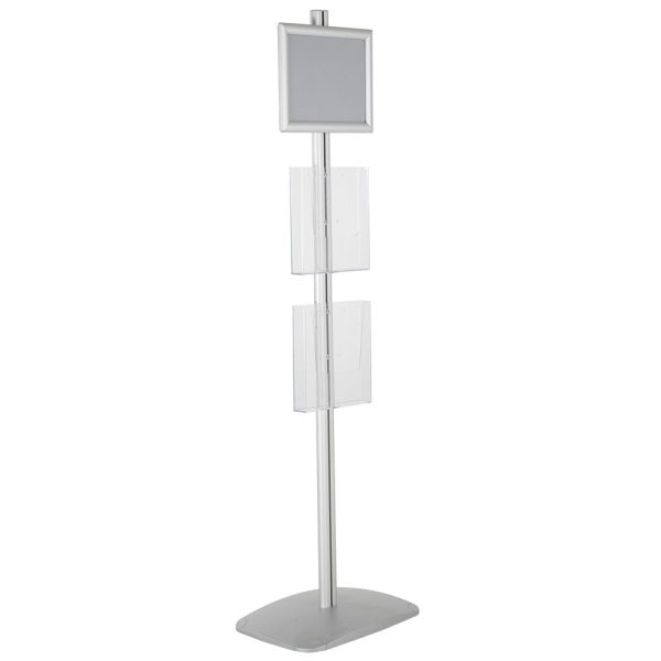 free-standing-stand-in-silver-color-with-1-x-8.5X11-frame-in-portrait-and-landscape-and-2-x-8.5x11-clear-pocket-shelf-single-sided-14