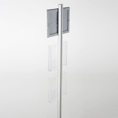 free-standing-stand-in-silver-color-with-1-x-8.5X11-frame-in-portrait-and-landscape-and-2-x-8.5x11-clear-pocket-shelf-single-sided-16