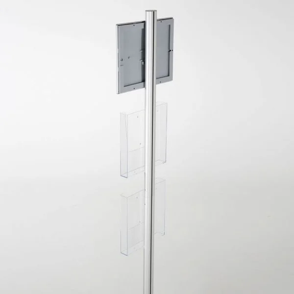 free-standing-stand-in-silver-color-with-1-x-8.5X11-frame-in-portrait-and-landscape-and-2-x-8.5x11-clear-pocket-shelf-single-sided-16