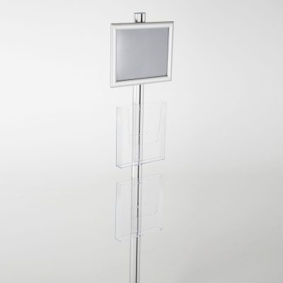 free-standing-stand-in-silver-color-with-1-x-8.5X11-frame-in-portrait-and-landscape-and-2-x-8.5x11-clear-pocket-shelf-single-sided-17