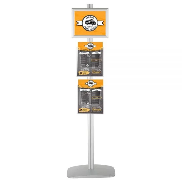 With 1 x (8.5X11) Frame In Portrait And Landscape And  2 x (8.5x11) Clear Pocket Shelf
