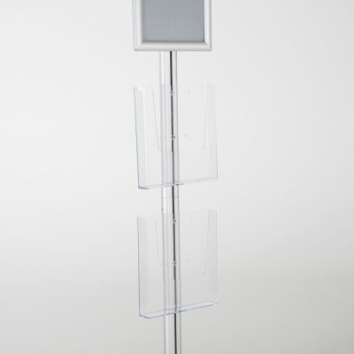 free-standing-stand-in-silver-color-with-1-x-8.5X11-frame-in-portrait-and-landscape-and-2-x-8.5x11-clear-pocket-shelf-single-sided-9