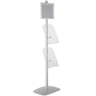 free-standing-stand-in-silver-color-with-1-x-8.5X11-frame-in-portrait-and-landscape-and-2-x-8.5x11-clear-shelf-in-acrylic-single-sided-4