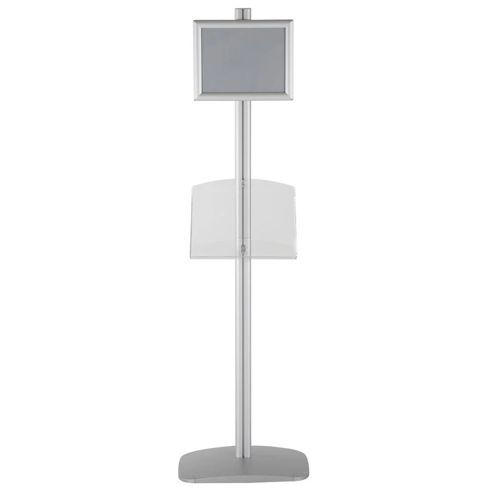 free-standing-stand-in-silver-color-with-1-x-8.5x11-frame-in-portrait-and-landscape-and-1-2-x-8.5x11-clear-shelf-in-acrylic-single-sided-14 free-standing-stand-in-silver-color-with-1-x-8.5x11-frame-in-portrait-and-landscape-and-1-2-x-8.5x11-clear-shelf-in-acrylic-single-sided-14