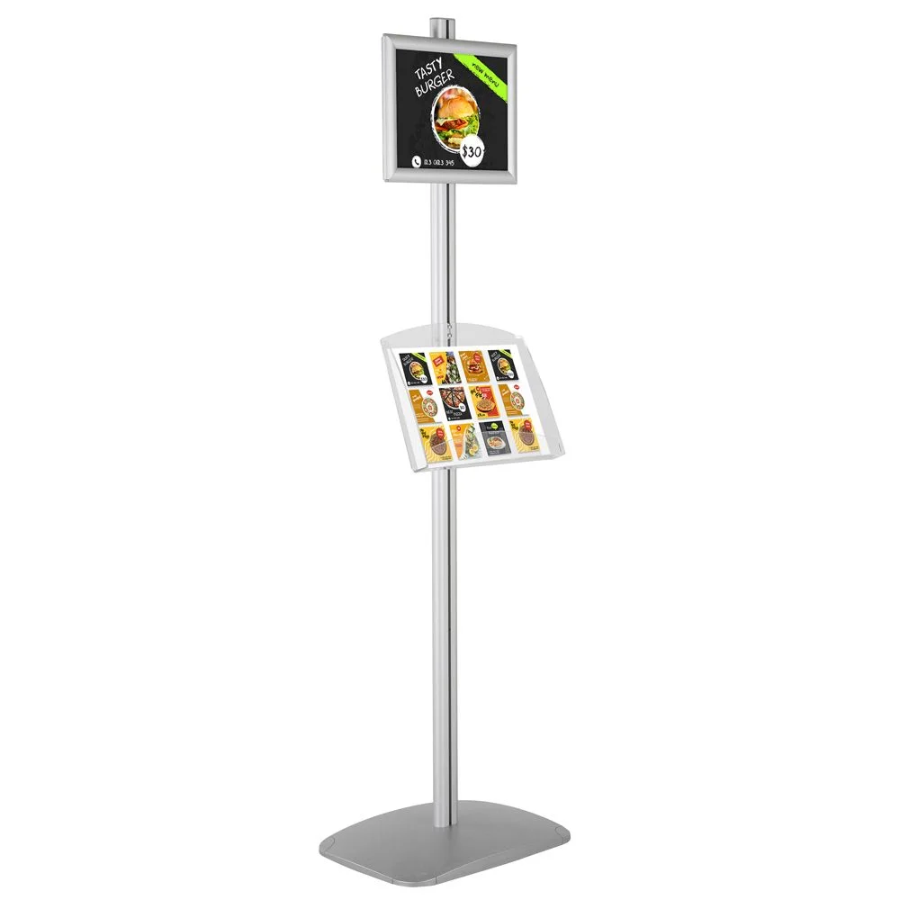 free-standing-stand-in-silver-color-with-1-x-8.5x11-frame-in-portrait-and-landscape-and-1-2-x-8.5x11-clear-shelf-in-acrylic-single-sided-4 free-standing-stand-in-silver-color-with-1-x-8.5x11-frame-in-portrait-and-landscape-and-1-2-x-8.5x11-clear-shelf-in-acrylic-single-sided-4