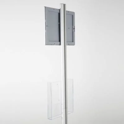 free-standing-stand-in-silver-color-with-1-x-8.5x11-frame-in-portrait-and-landscape-and-1-x-8.5x11-clear-pocket-shelf-single-sided-11