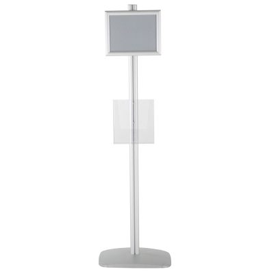 free-standing-stand-in-silver-color-with-1-x-8.5x11-frame-in-portrait-and-landscape-and-1-x-8.5x11-clear-pocket-shelf-single-sided-14