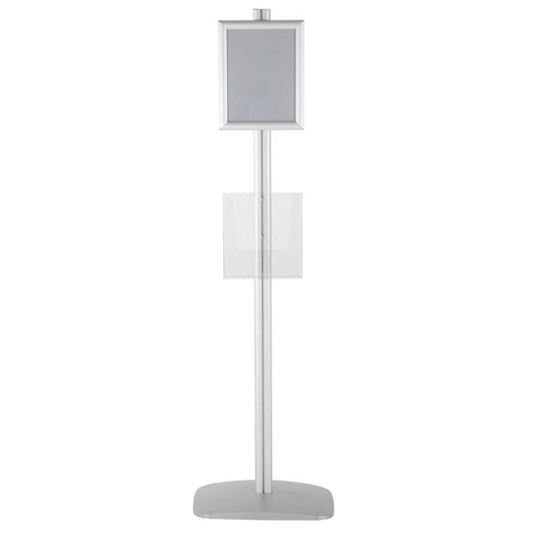 free-standing-stand-in-silver-color-with-1-x-8.5x11-frame-in-portrait-and-landscape-and-1-x-8.5x11-clear-pocket-shelf-single-sided-15