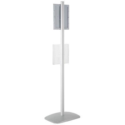 free-standing-stand-in-silver-color-with-1-x-8.5x11-frame-in-portrait-and-landscape-and-1-x-8.5x11-clear-pocket-shelf-single-sided-17