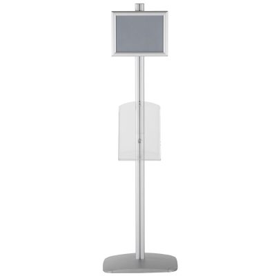 free-standing-stand-in-silver-color-with-1-x-8.5x11-frame-in-portrait-and-landscape-and-1-x-8.5x11-clear-shelf-in-acrylic-single-sided-14